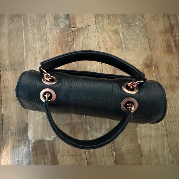 Black caviar leather rose gold hardware single flap designer bag by Virsa bag - Picture 10 of 10